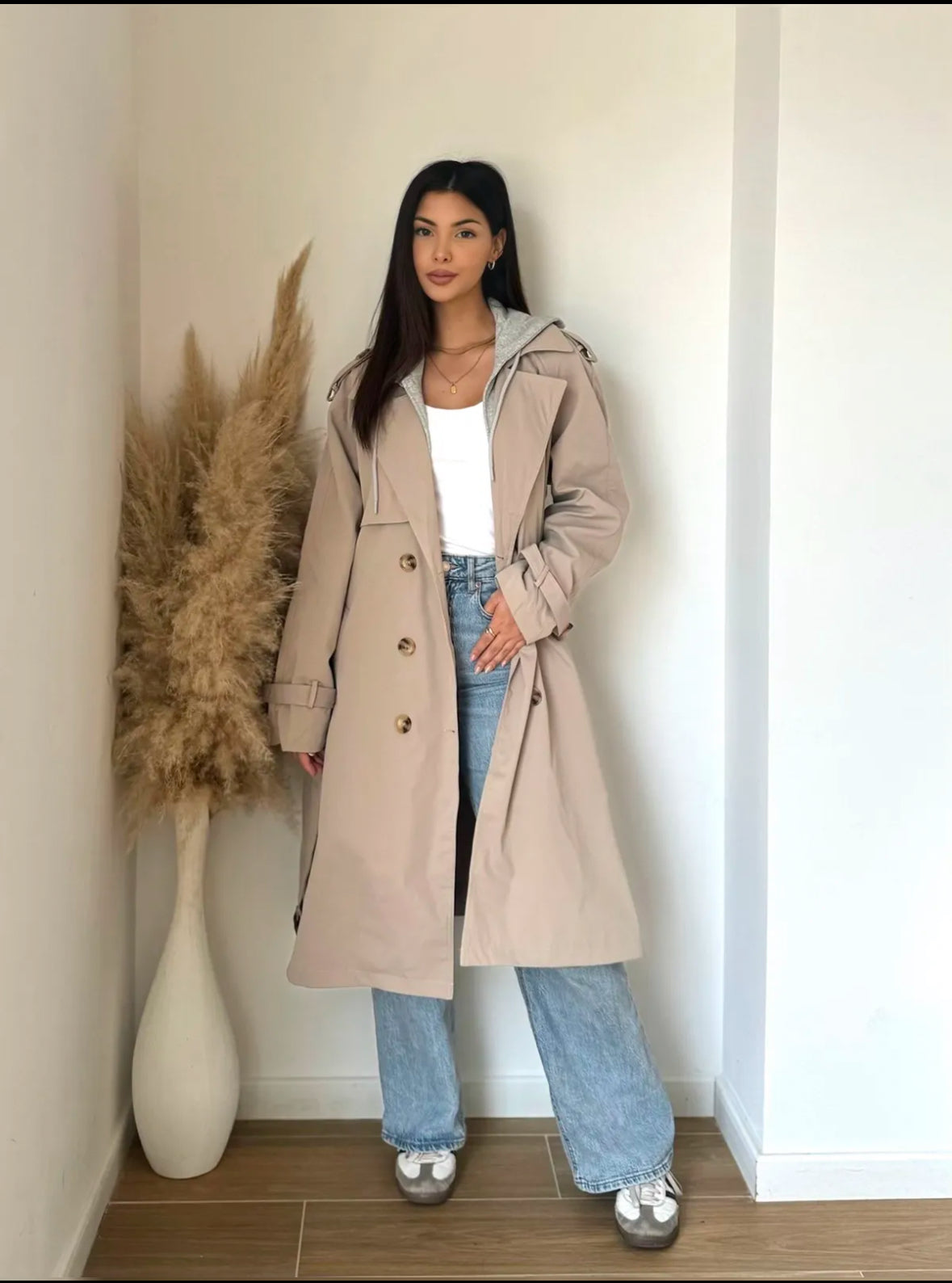 HOODED TRENCH COAT