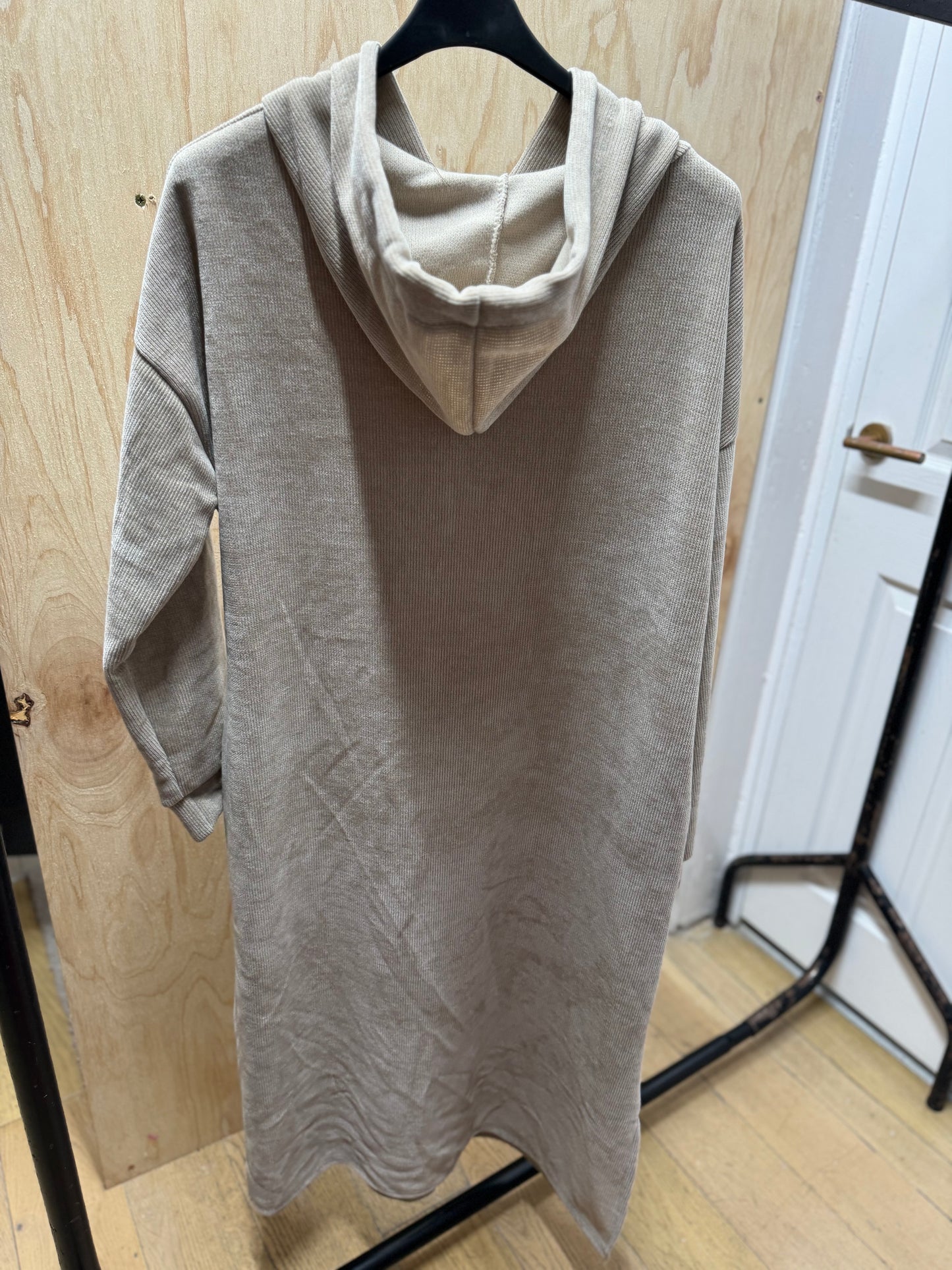 VELVET TOUCH HOODIE DRESS with pockets