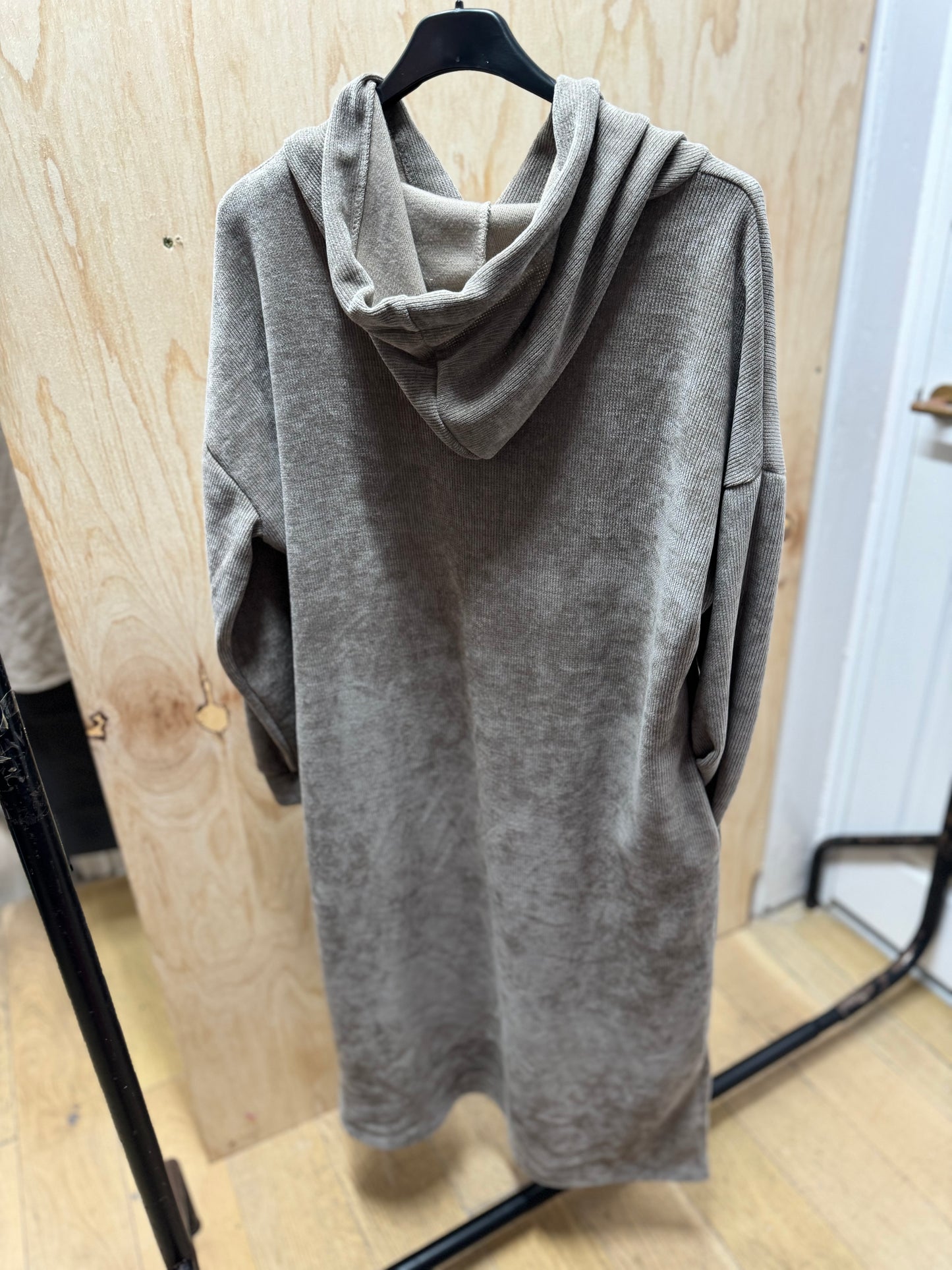 VELVET TOUCH HOODIE DRESS W pocket