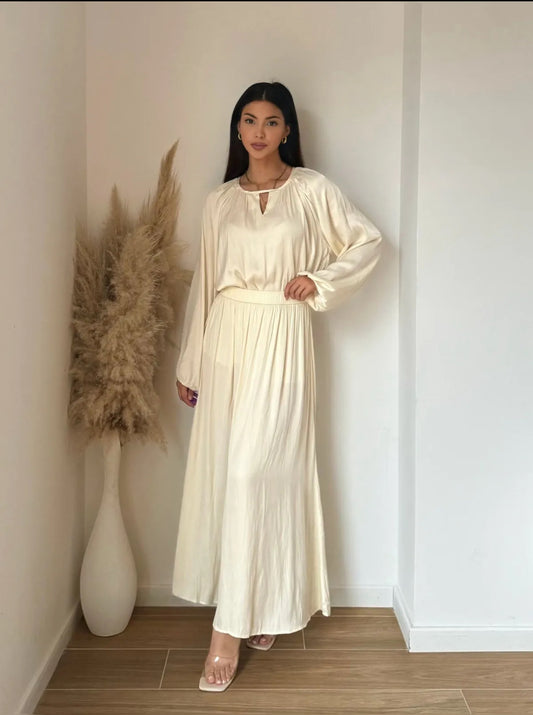 SKIRT CO ORD (CREAM)
