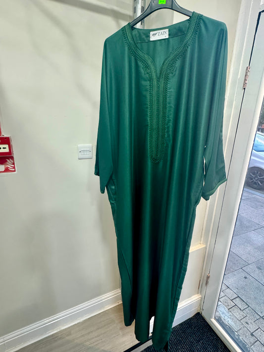 GREEN MENS MORROCCAN THOBES