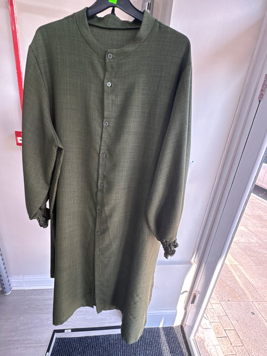 SOFT LINEN LONG CO ORD CUFFED SLEEVES