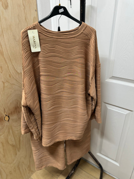 FLARED Winter WARM CO ORD (camel colour)