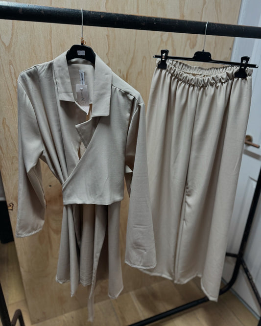TIE CO ORD CREME