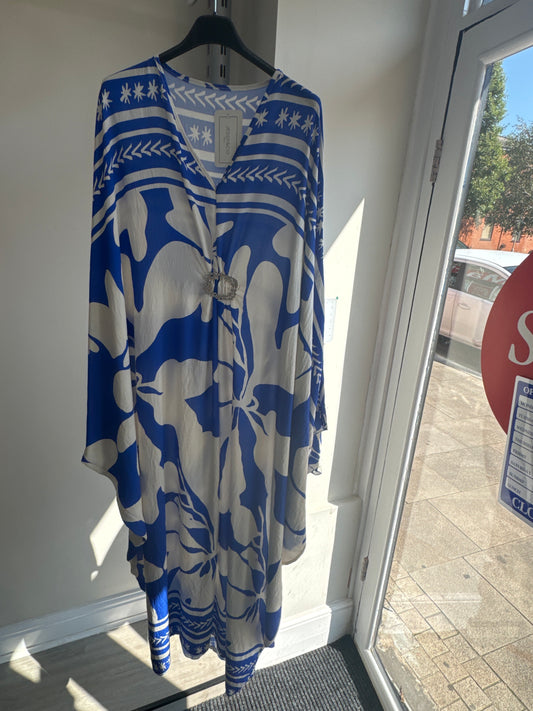 LINEN BELLY BUTTON MAXI ABAYA DRESS