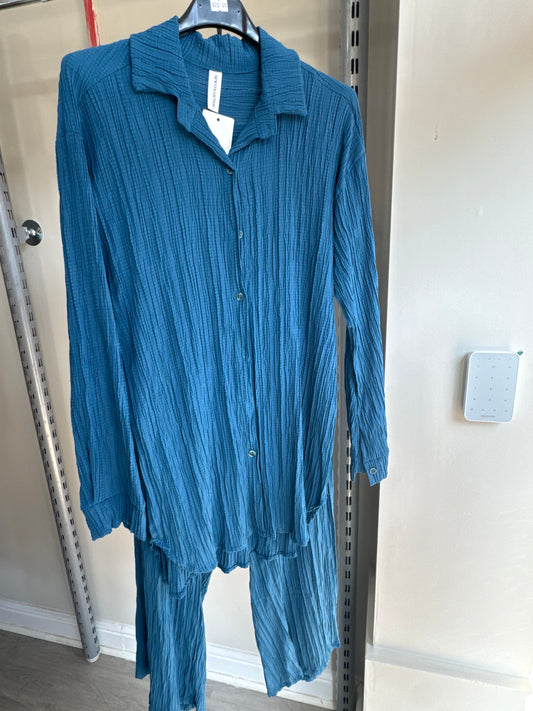 CRINKLE CO ORD BABY BLUE