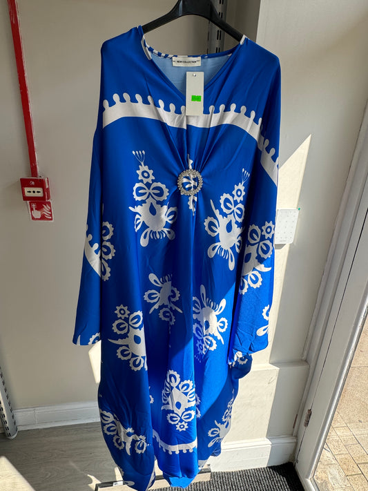 SATIN BELLY BUTTON MAXI ABAYA DRESS
