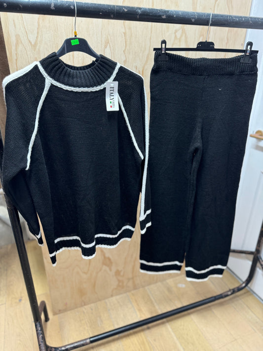 High neck co ord (Black)