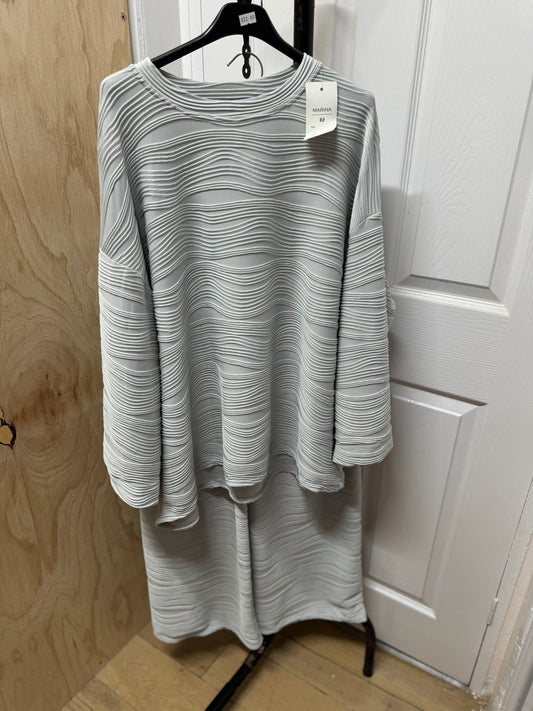 FLARED WINTER Warm CO ORD (off-white or light grey colour)