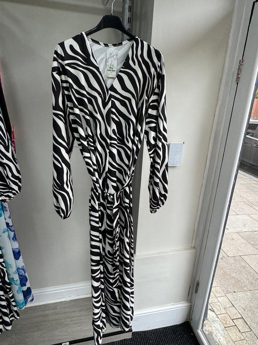 Zebra Print Maxi Dress Poly Cotton Super Soft Material