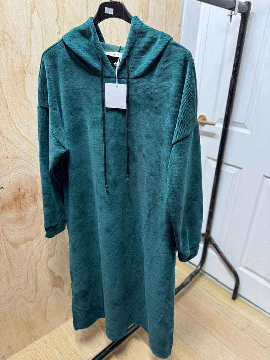 HOODIE DRESS W TWO POCKETS