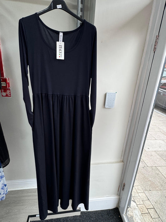 Long Sleeve Dress With Pockets