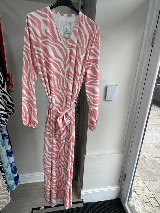 Zebra Print Maxi Dress Poly Cotton Super Soft Material